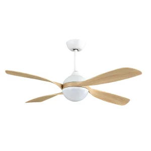 ventilador-techo-abrila-livorno-led-motor-dc-4-aspas-haya-208191468 Ventilador de techo Abrila Livorno blanco haya luz LED 132 cm