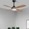 ventilador-techo-abrila-livorno-led-motor-dc-blanco-haya-208191468 Ventilador de techo Abrila Livorno blanco haya luz LED 132 cm