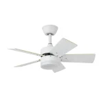Ventilador de techo Abrila Marta blanco - haya luz LED 76 cm