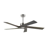 Ventilador Abrila Nadir níquel madera sin luz 142,2 cm