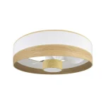 Ventilador de techo Abrila Olga blanco madera clara LED 70 cm