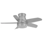 Ventilador de techo Abrila Neutron Plata luz LED 91 cm