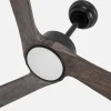 Ventilador de techo Abrila Orinoco negro madera luz LED 107 cm