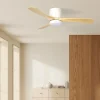 Ventilador de techo Abrila Paterna blanco madera luz LED 117 cm