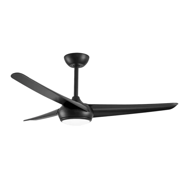Ventilador de techo Abrila Patras negro luz LED 131,2 cm