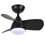 Ventilador de techo Abrila Pirdo negro luz LED 60 cm
