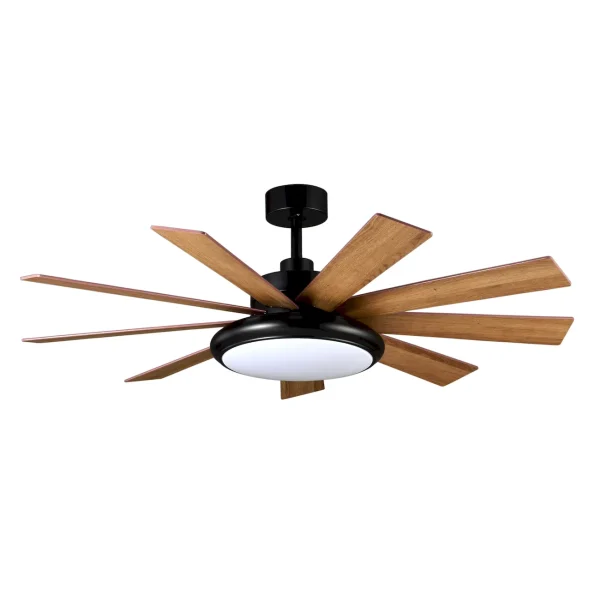 ventilador-techo-abrila-pireo-led-motor-dc-9-aspas-185391982 Ventilador de techo Abrila Pireo negro nogal luz LED 132 cm