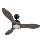 Ventilador de techo Abrila Segre negro madera luz LED 107 cm