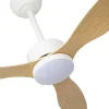 ventilador-techo-abrila-serpa-led-motor-dc-blanco-haya-209491368 Ventilador de techo Abrila Serpa blanco haya luz LED 107 cm