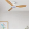 ventilador-techo-abrila-serpa-led-motor-dc-mando-blanco-haya-209491368 Ventilador de techo Abrila Serpa blanco haya luz LED 107 cm