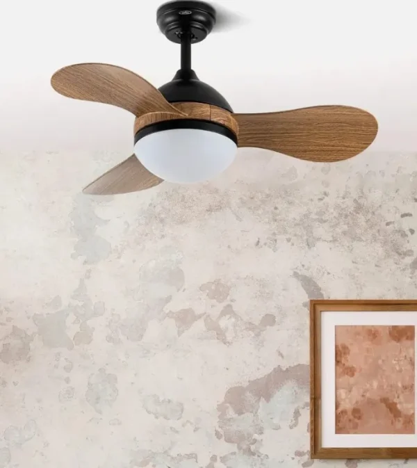 ventilador-techo-abrila-solido-led-motor-dc-negro-madera-oscura-213591328 Ventilador de techo Abrila Solido negro madera luz LED 91 cm