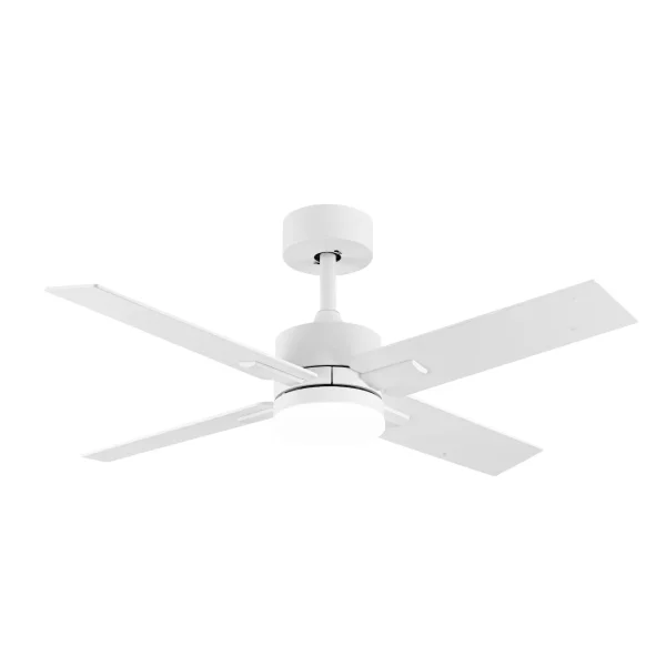 Ventilador de techo Abrila Talco blanco - haya luz LED 106 cm