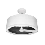 Ventilador de techo Abrila Tatiana blanco madera negra LED 62 cm