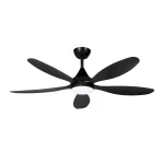 Ventilador de techo Abrila Tobarra negro luz LED 132 cm
