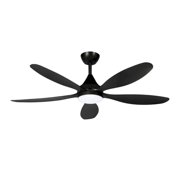 Ventilador de techo Abrila Tobarra negro luz LED 132 cm