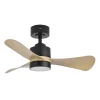 ventilador-techo-abrila-zepelin-led-motor-dc-3-aspas-madera-clara-207791385 Ventilador de techo Abrila Zepelin negro madera luz LED 91 cm