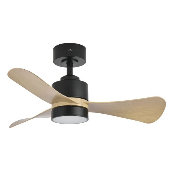 ventilador-techo-abrila-zepelin-led-motor-dc-3-aspas-madera-clara-207791385 Ventilador de techo Abrila Zepelin negro madera luz LED 91 cm