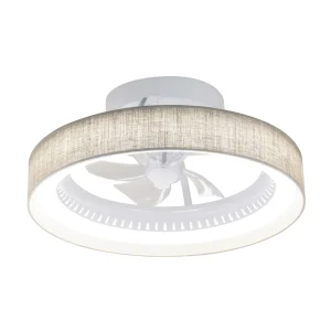 ventilador-techo-alemar-arco-led-motor-dc-5-aspas-16031 Ventilador de techo Alemar Arco blanco lino tostado luz LED 50 cm