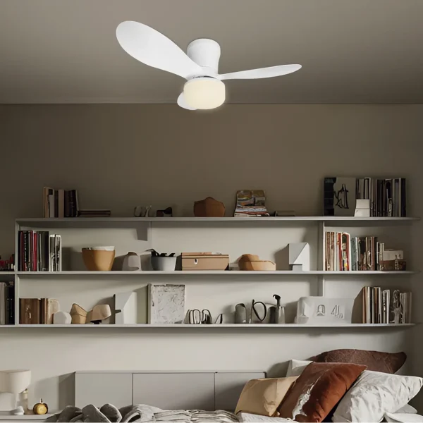 Ventilador de techo Alemar Bris blanco luz LED 62 cm