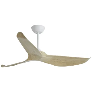 ventilador-techo-alemar-garden-exterior-sin-luz-motor-dc-3-aspas-madera-clara-16036 Ventilador de techo Alemar Garden blanco madera clara sin luz 132 cm