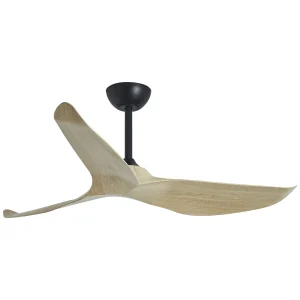 ventilador-techo-alemar-garden-exterior-sin-luz-motor-dc-3-aspas-madera-clara-16037 Ventilador de techo Alemar Garden negro madera clara sin luz 132 cm