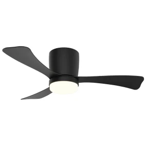 ventilador-techo-alemar-kent-led-motor-dc-3-aspas-11835 Ventilador de techo Alemar Kent negro luz LED 107 cm