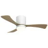 ventilador-techo-alemar-kent-led-motor-dc-3-aspas-madera-clara-11836 Ventilador de techo Alemar Kent blanco madera clara luz LED 107 cm