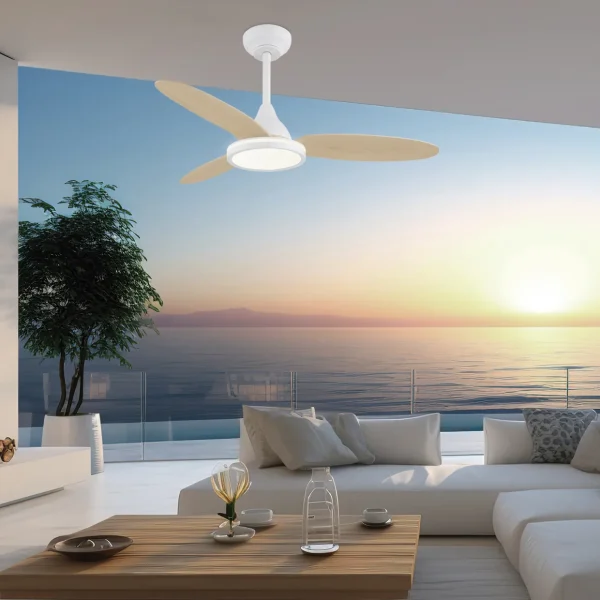 ventilador-techo-alemar-mahon-led-mando-motor-dc-blanco-madera-clara-11563 Ventilador de techo Alemar Mahon blanco madera clara luz LED 107 cm
