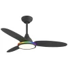 Ventilador de techo Alemar Mahon negro luz LED 107 cm