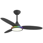Ventilador de techo Alemar Mahon negro luz LED 107 cm
