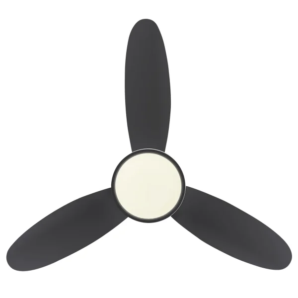 Ventilador de techo Alemar Mahon negro luz LED 107 cm