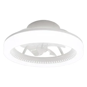 ventilador-techo-alemar-ramses-led-motor-dc-5-aspas-11570 Ventilador de techo Alemar Ramses blanco luz LED 50 cm