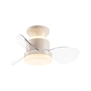 ventilador-techo-alemar-salento-led-motor-dc-3-aspas-11567 Ventilador de techo Alemar Salento arena transparente luz LED 50 cm
