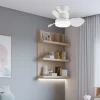 Ventilador de techo Alemar Salento blanco transparente luz LED 50 cm