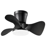 Ventilador de techo Alemar Siux negro luz LED 56 cm