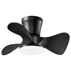 ventilador-techo-alemar-siux-led-motor-dc-3-aspas-11537 Ventilador de techo Alemar Siux negro luz LED 56 cm