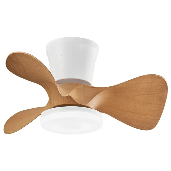 ventilador-techo-alemar-siux-led-motor-dc-3-aspas-madera-clara-11538 Ventilador de techo Alemar Siux blanco madera clara luz LED 56 cm