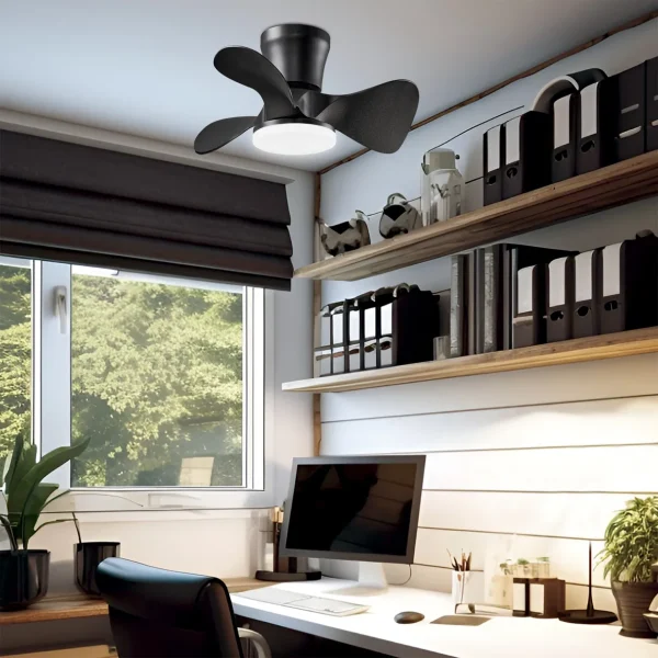 ventilador-techo-alemar-siux-led-motor-dc-negro-11537 Ventilador de techo Alemar Siux negro luz LED 56 cm