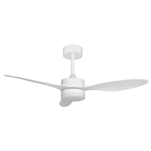 ventilador-techo-alemar-valcano-led-motor-dc-3-aspas-11540 Ventilador de techo Alemar Valcano blanco luz LED 107 cm