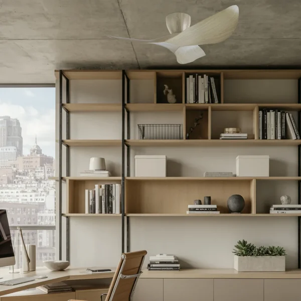 Ventilador Alemar Venice madera clara sin luz 97 cm