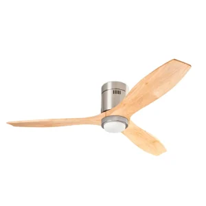Ventilador de techo Forlight Stem domótico níquel pino LED 137 cm