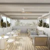 Ventilador de exterior Sulion Ivy blanco madera sin luz
