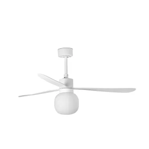 ventilador-techo-faro-amelia-ball-l-led-motor-dc-3-aspas-337602w Ventilador de techo Faro Amelia Ball L Blanco Luz LED 132 cm