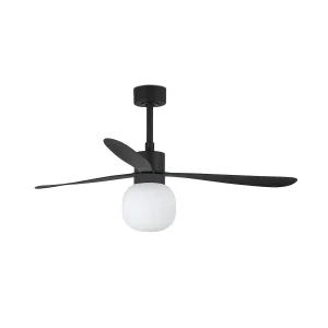 Ventilador de techo Faro Amelia Ball L Negro Luz LED 132 cm