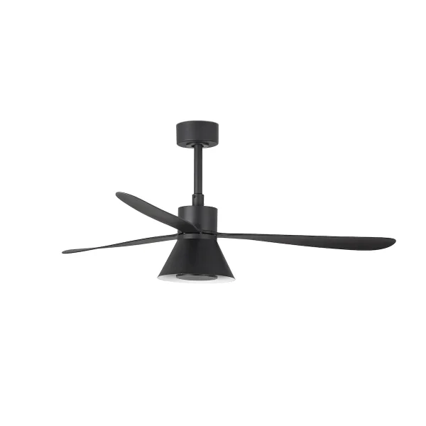 ventilador-techo-faro-amelia-cone-l-led-motor-dc-3-aspas-337611t Ventilador de techo Faro Amelia Cone L Negro Luz LED 132 cm