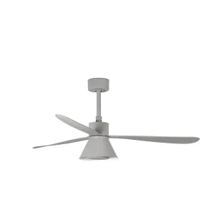 Ventilador de techo Faro Amelia Cone L Gris Luz LED 132 cm
