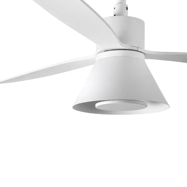 ventilador-techo-faro-amelia-cone-l-led-motor-dc-mando-blanco-337601t Ventilador de techo Faro Amelia Cone L Blanco Luz LED 132 cm