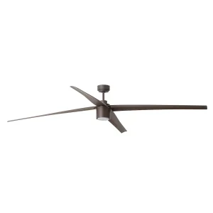 ventilador-techo-faro-attos-xxl-led-motor-dc-4-aspas-33495 Ventilador Faro Attos XXL Marrón oscuro Luz LED 213 cm