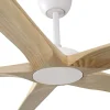 ventilador-techo-faro-bigwood-xl-sin-luz-motor-dc-mando-madera-blanco-pino-34191 Ventilador de techo Faro Bigwood XL Blanco Pino Sin Luz 200 cm