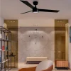 Ventilador de techo Faro Cruiser L Negro Luz LED 132 cm